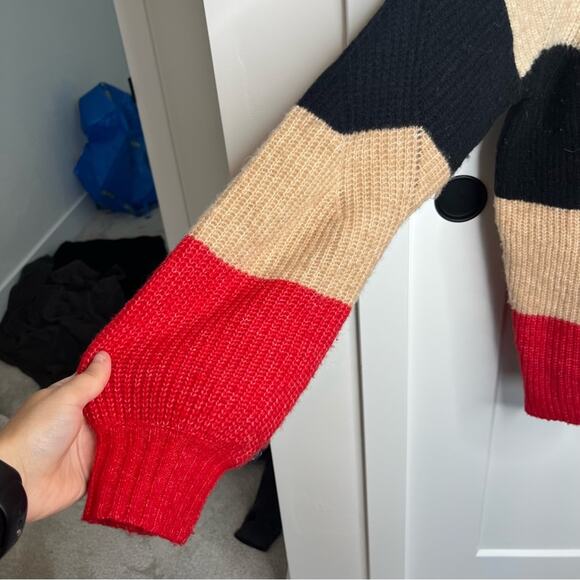 One Teaspoon Stevie Striped Wool Blend Turtleneck Baggy Sweater Size Small - Picture 4 of 9